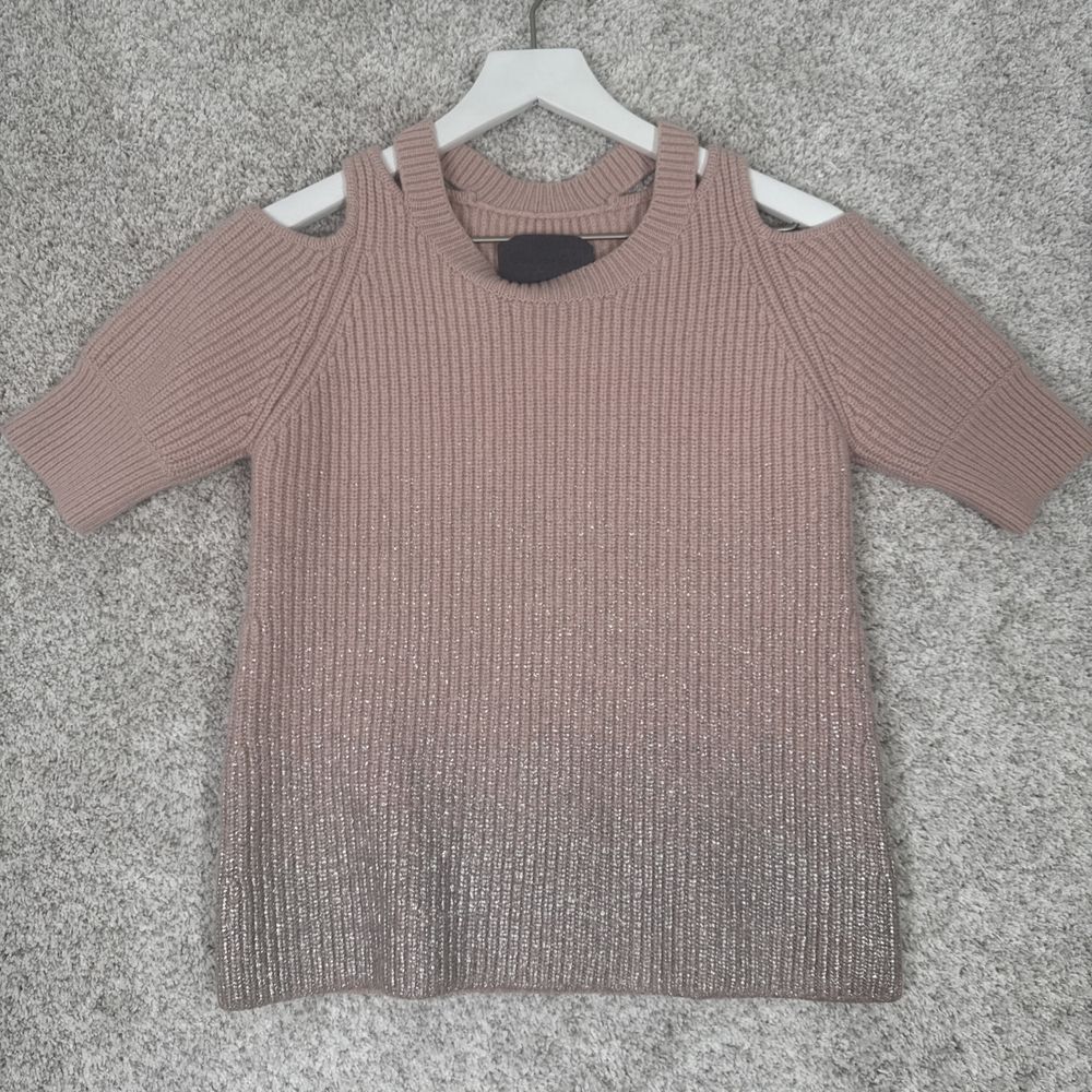 Zoe Jordan Pink/Silver Wool‎ & Cashmere Sweater - S/M